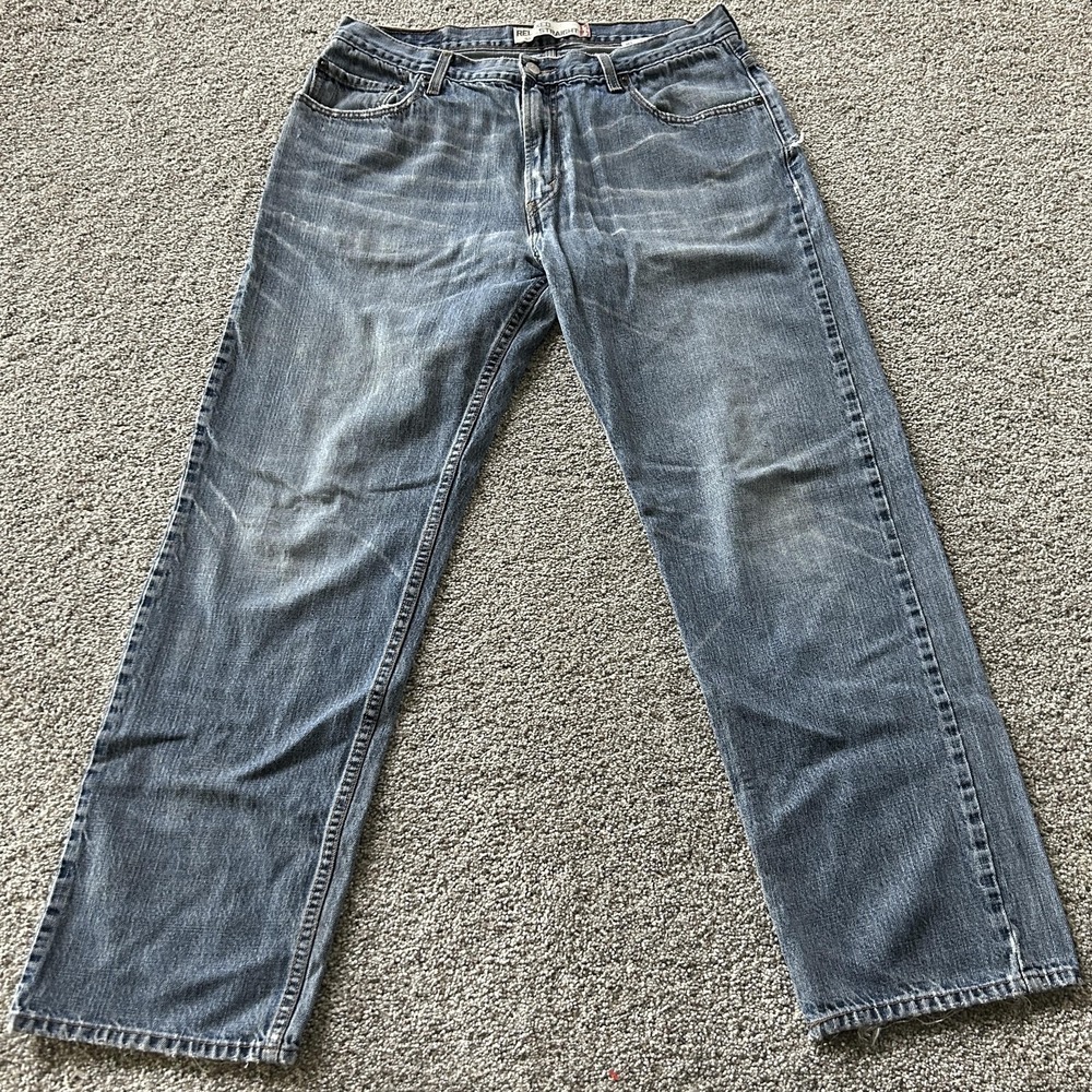 Y2K Levis 559 Jeans Mens 36x34 Medium Wash Blue Denim Relaxed Straight Cotton